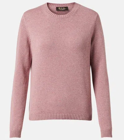 Loro Piana Parksville Cashmere Sweater In Purple Chips Melange