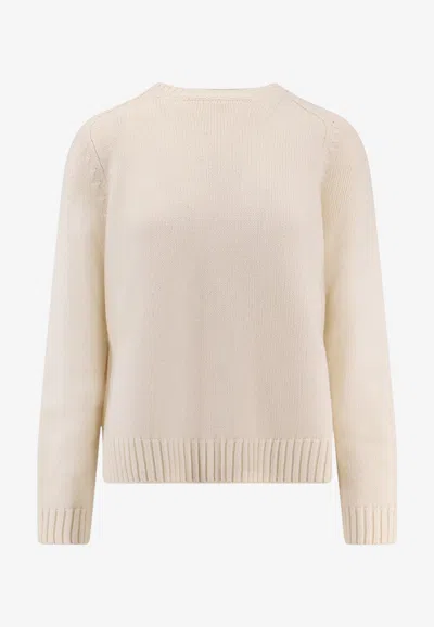 Loro Piana Parksville Cashmere Sweater In White