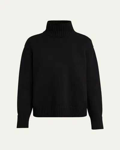 Loro Piana Parksville High-neck Cashmere Sweater In 8000 Black