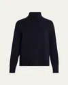Loro Piana Parksville High-neck Cashmere Sweater In Blue Navy
