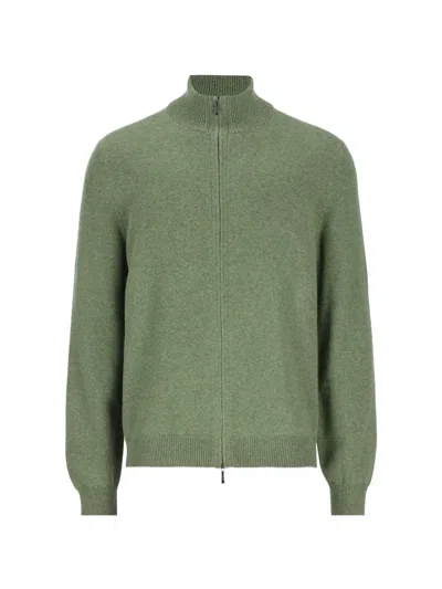 Loro Piana Parksville Zip-up Cardigan In Green