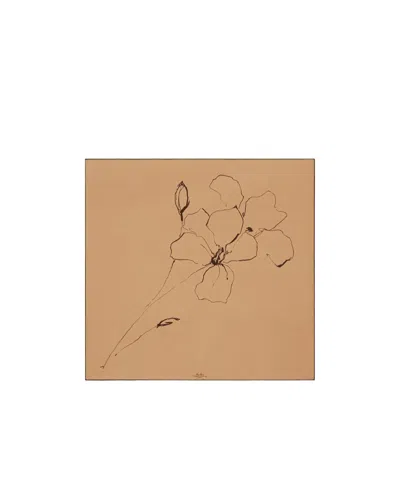 Loro Piana Pattern Silk Scarf In Golden Brown/dark Chocolate