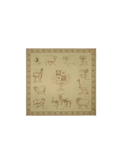 Loro Piana Pattern Silk Scarf In Tundra/brown-gray