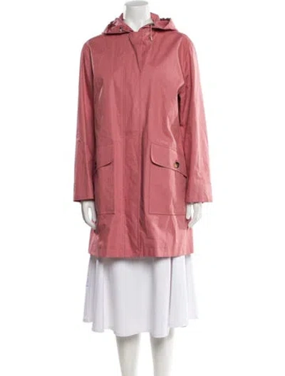 Pre-owned Loro Piana Payton Three Layer Fabric Storm System Linen Utility Jacket W/ Tags In Pink