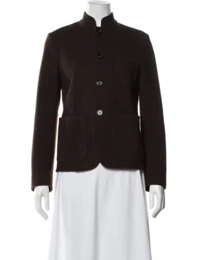 Pre-owned Loro Piana Pecora Nera Mini Spagna Virgin Wool Jacket In Brown