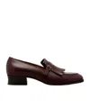 Loro Piana Pennan Fringed Leather Loafers In Burgundy