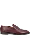 Loro Piana Sergio Leather Loafers In Red