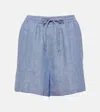 Loro Piana Bermuda-shorts Perth Aus Leinen In Blau