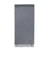 Loro Piana Piccola Unita Logo Cashmere Scarf In Gray