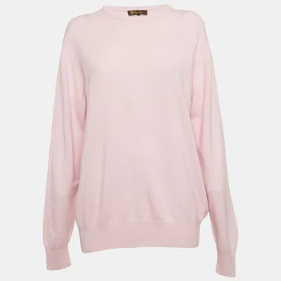 Pre-owned Loro Piana Pink Knitted Sweaters Xl