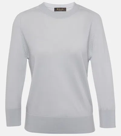 Loro Piana Piuma Cashmere Jumper In Blue