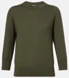 Loro Piana Girocollo Manica Neo Piuma Cashmere Sweater In Green