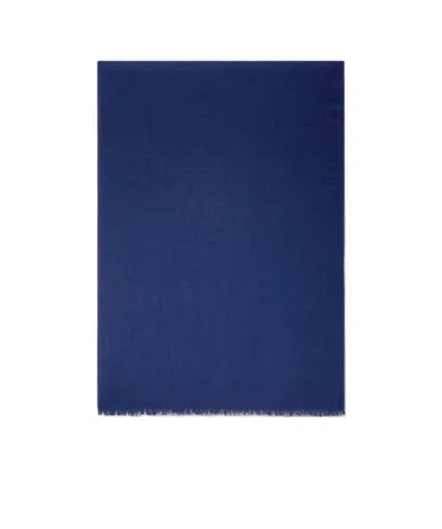 Loro Piana Plain Knitted Scarf In Blue