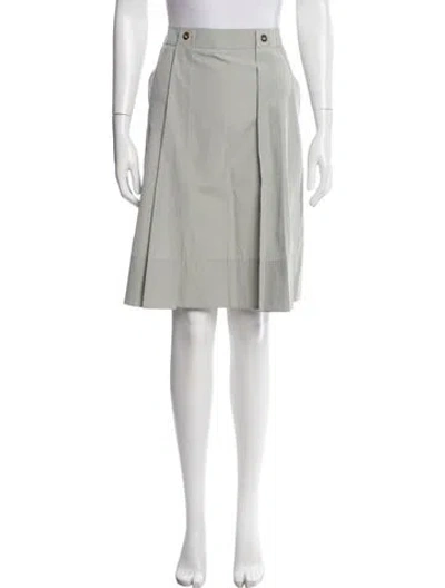 Pre-owned Loro Piana Pleated Accents Knee-length Skirt In Green
