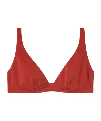 Loro Piana Pleated Detail Bikini Top In Red