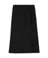 Loro Piana Alida Bead-embellished Pleated Silk Crepe De Chine Midi Wrap Skirt In Black