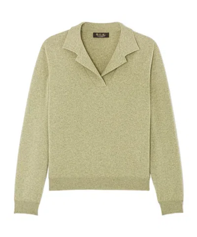 Loro Piana Polo Sweater In Forest Land Green