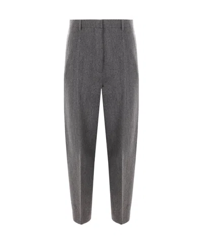 Loro Piana Pressed Crease Trousers In Black
