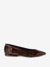 Loro Piana Primula Leopard-print Patent-leather Ballet Flats In Tortoiseshell Motif