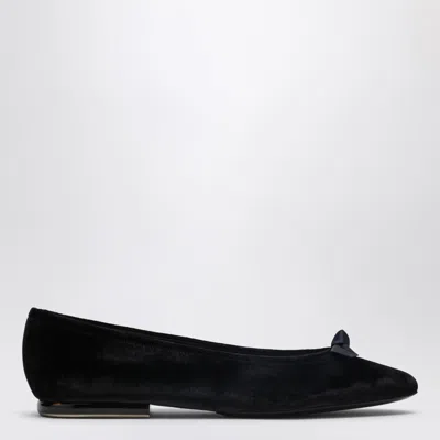 Loro Piana Primula Ballet Flats In Black Velvet