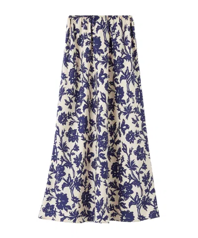 Loro Piana Printed Midi Skirt In Multi