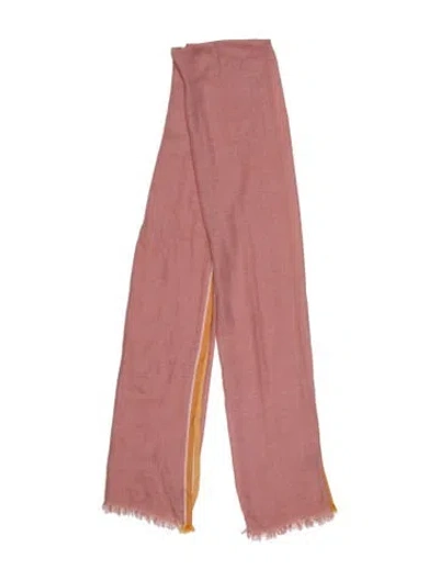 Pre-owned Loro Piana Printed Scarf In Orange