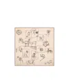 Loro Piana Printed Silk Scarf In Pink Flamingo/dark Brown/kumel