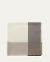 Loro Piana Quadrilatero Del Cashmere-silk Scarf In F2ia Whitenatural Ribbon