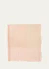 Loro Piana Quadrilatero Del Cashmere-silk Scarf In F6cb Feather Pink