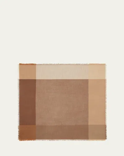 Loro Piana Quadrilatero Del Cashmere-silk Scarf In F6r7 Ancient Plaster Beige