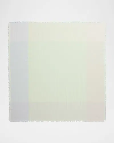 Loro Piana Quadrilatero Del Cashmere-silk Scarf In Green