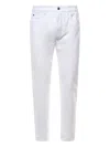 Loro Piana Slim-fit Linen-blend Twill Trousers In White