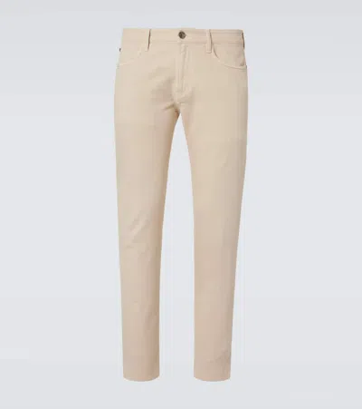 Loro Piana Quarona Straight Jeans In Blurred Beige