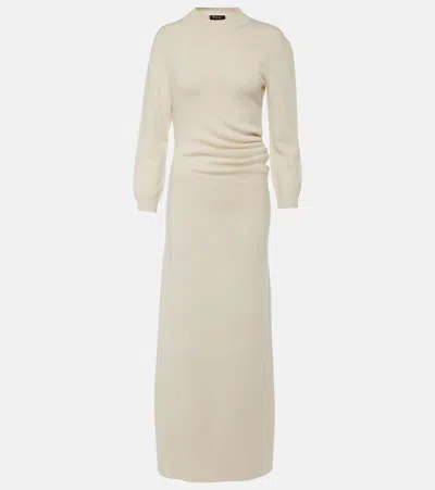 Loro Piana Queenstown Cashmere-blend Maxi Dress In Neutrals