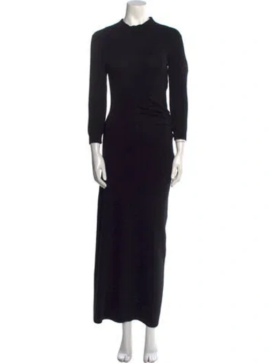 Pre-owned Loro Piana Queenstown Long Dress In Black