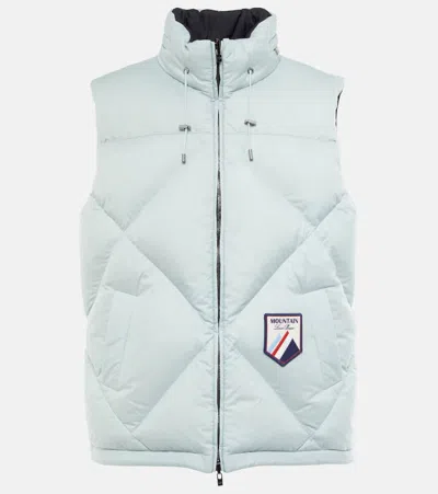 Loro Piana Quilted Down Vest In B2u0 Bleached Blu