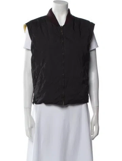 Pre-owned Loro Piana Quilted Nylon Vest In Black