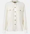 Loro Piana Quincy Silk Shantung Blouse In White