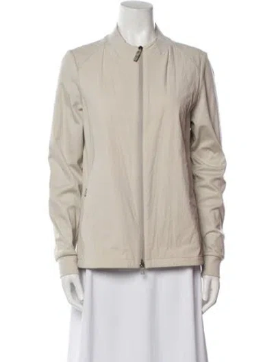 Pre-owned Loro Piana Rain System Matchplay Nylon Jacket In Neutral