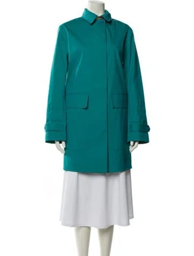Pre-owned Loro Piana Rain System Trench Coat In Blue