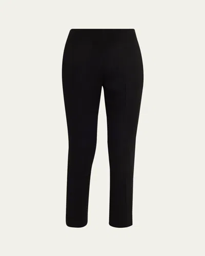 Loro Piana Ralph Cashmere Slim-leg Ankle Trousers In Black