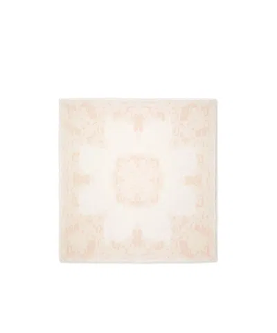 Loro Piana Ramage Shawl In White/light Pink/peach Pink