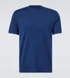 Loro Piana Ray Cotton Jersey T-shirt In Blue Spirulina