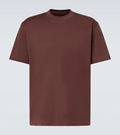 Loro Piana Ray Cotton Jersey T-shirt In Brown