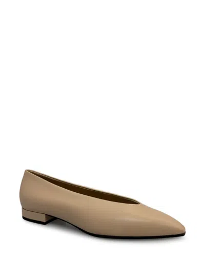 Loro Piana Rebecca Ballerina Pumps In Neutral