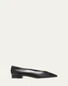 Loro Piana Rebecca Calfskin Ballerina Flats In Black