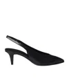 Loro Piana Rebecca Leather Slingback Pumps In Black