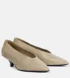 Loro Piana Rebecca Leather Pumps In Beige