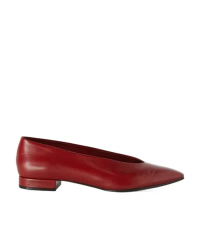 Loro Piana Rebecca Pointed Flat Shoes In Red