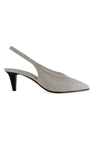 Loro Piana Rebecca Suede Pumps In Gray